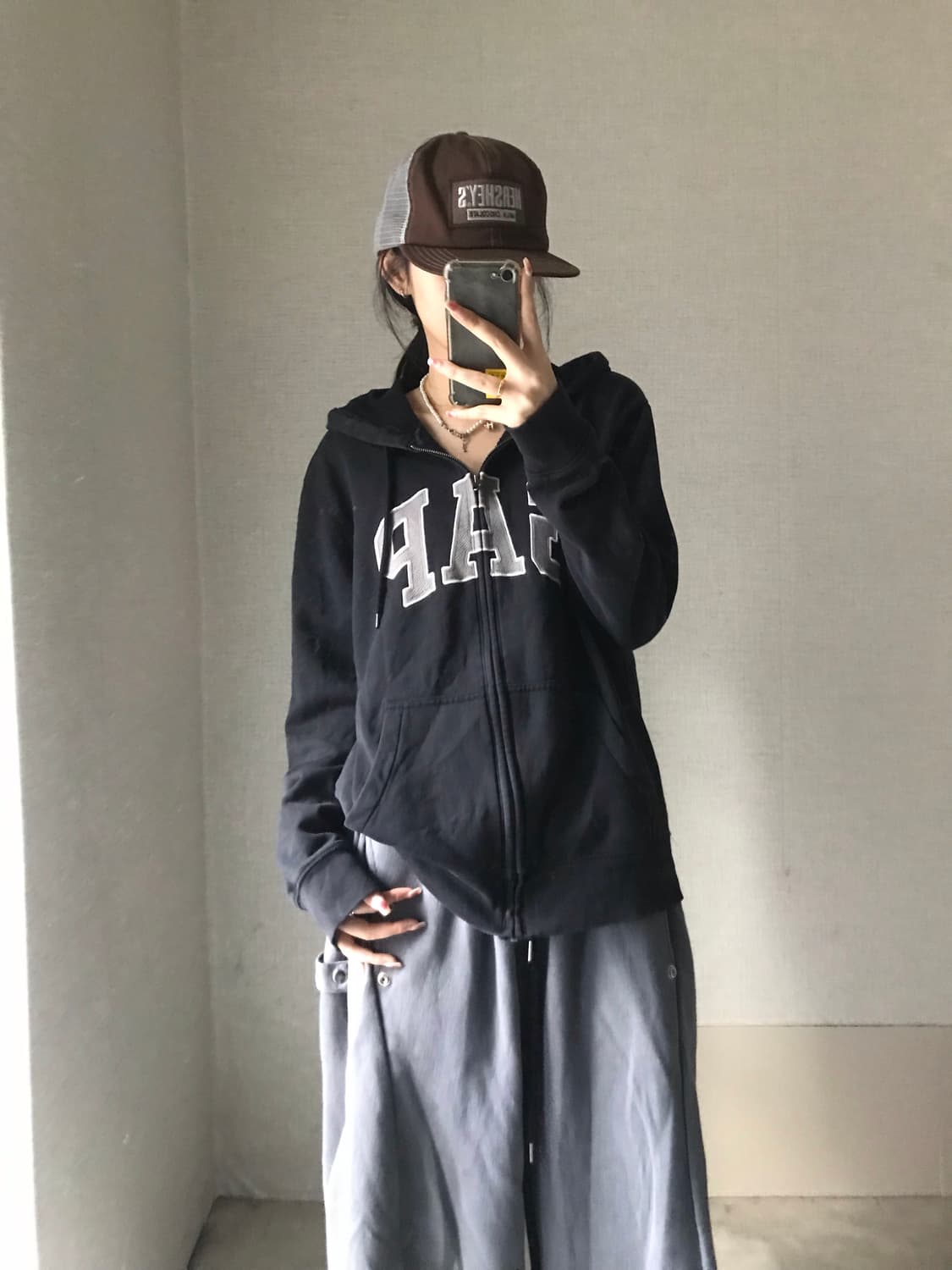 갭 블랙 후드집업 상품이미지4
