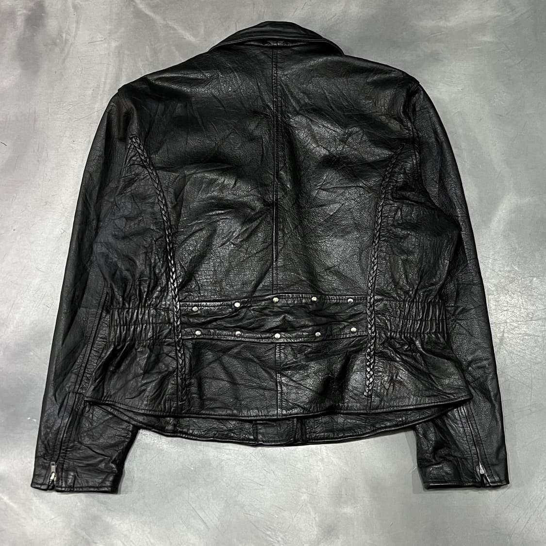  빈티지 리얼레더 라이더 자켓 y15406 상품이미지2