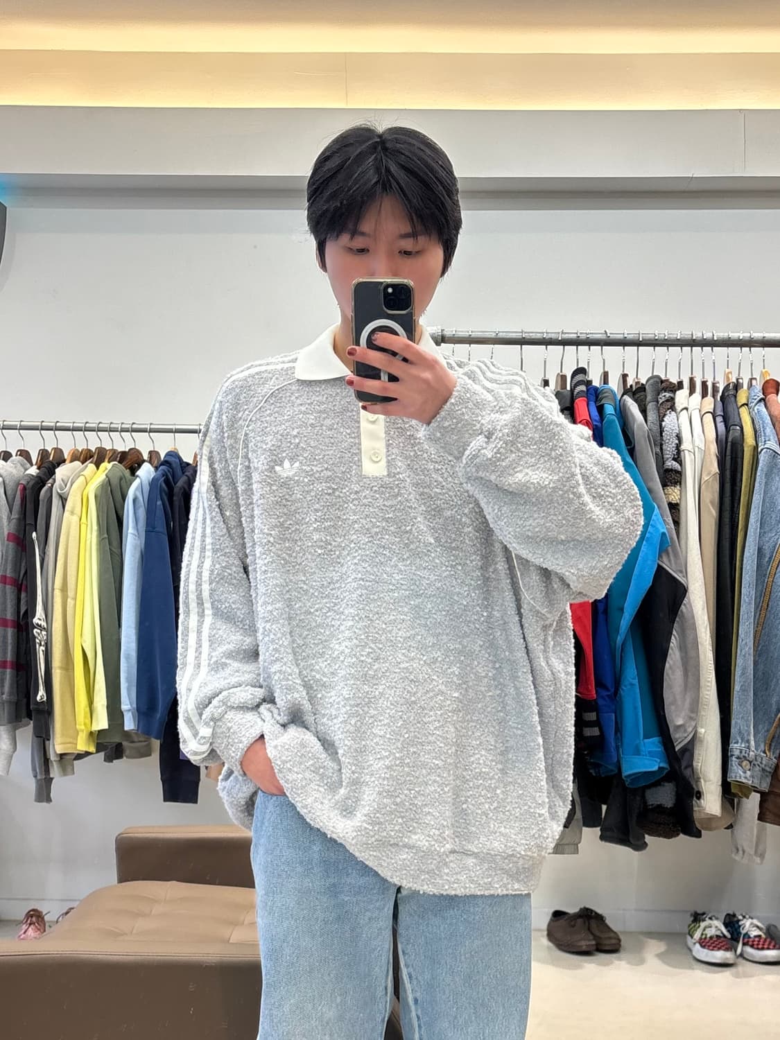 아디다스 부클 오버사이즈 럭비티 상품이미지6