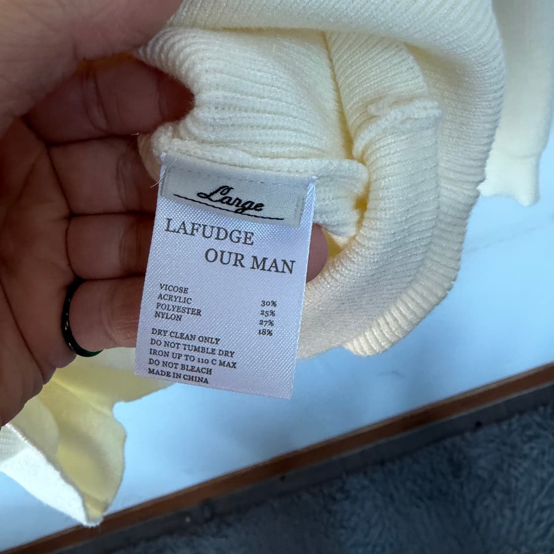 라퍼지아워맨 아이보리색 니트 가디건 상품이미지7