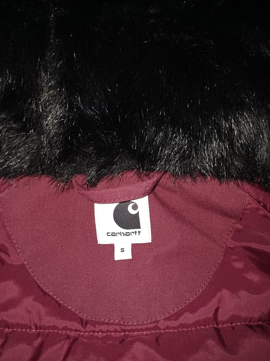칼하트wip 파카 버건디 s 상품이미지3