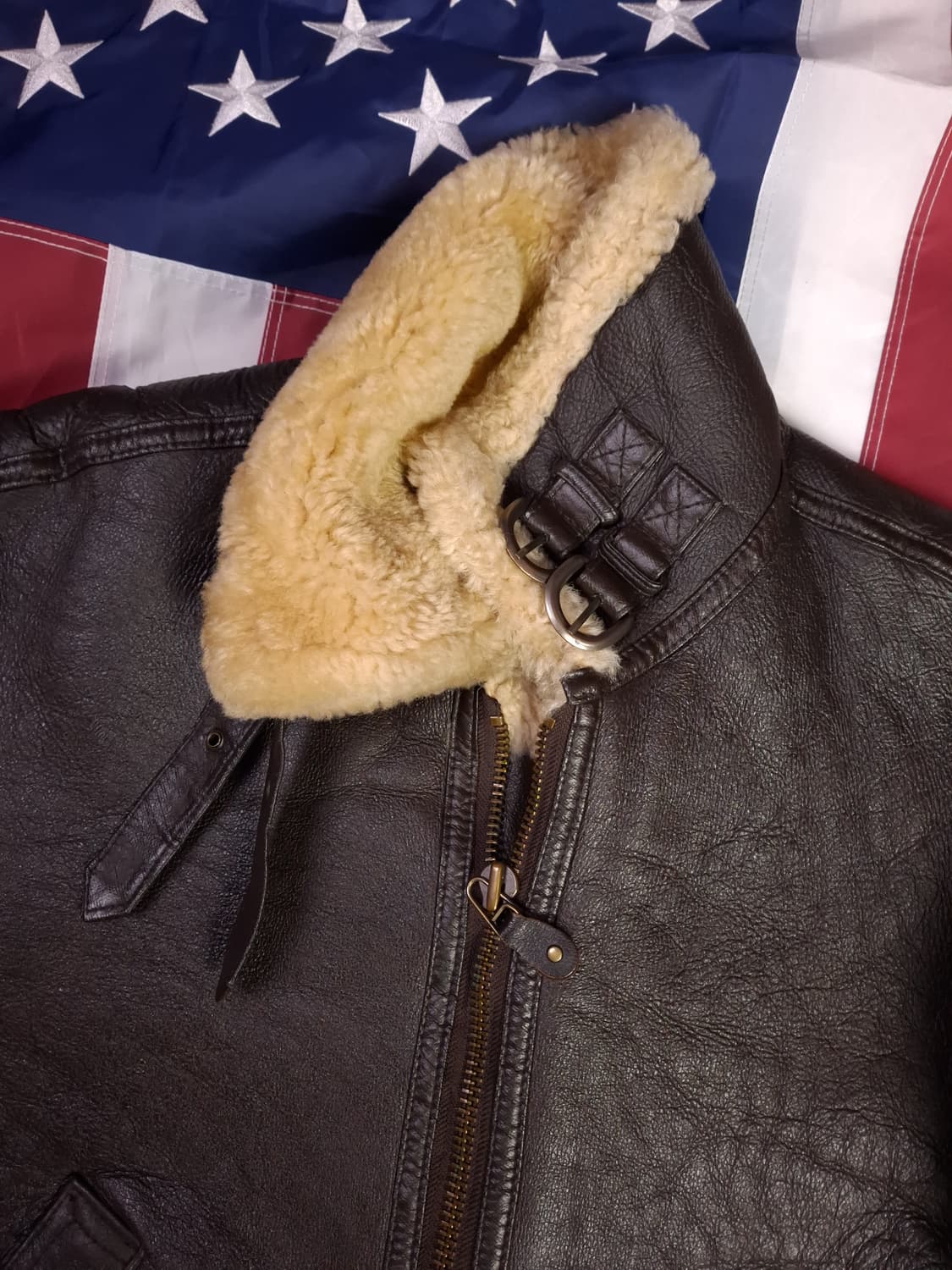 미공군 B-3 TYPE 리얼레더 항공 폭격기 무스탕  상품이미지3