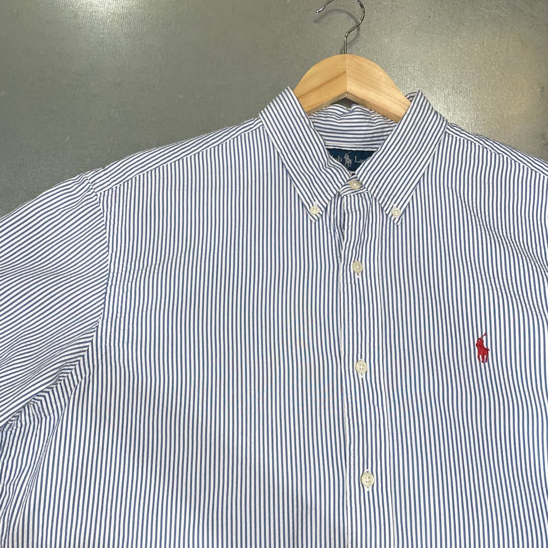 (L) POLO 폴로 랄프로렌 스트라이프 반팔 셔츠 상품이미지4