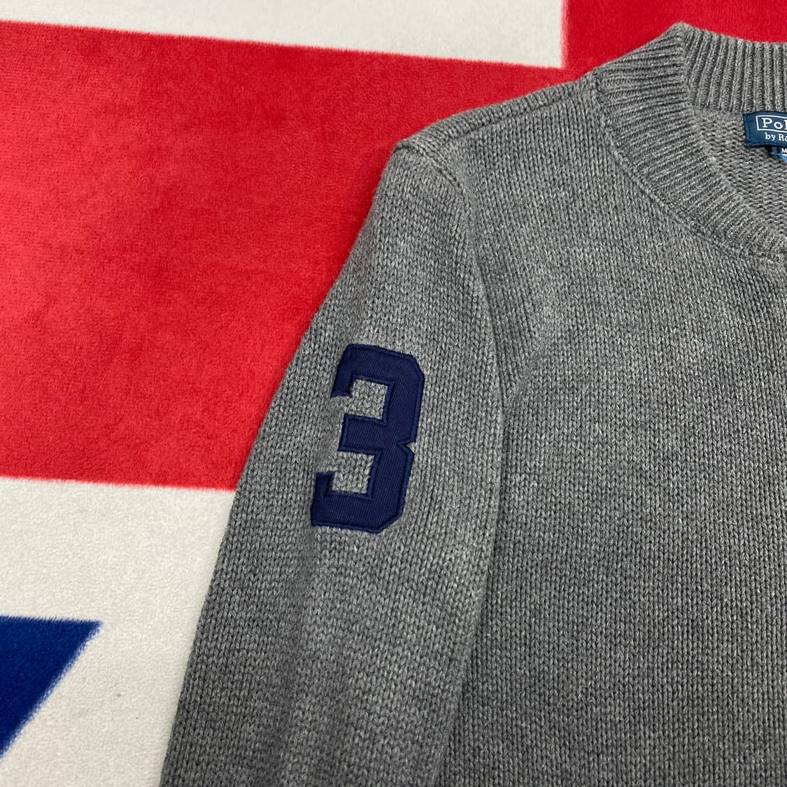 폴로 빅포니 니트집업 실측 여성44 상품이미지4