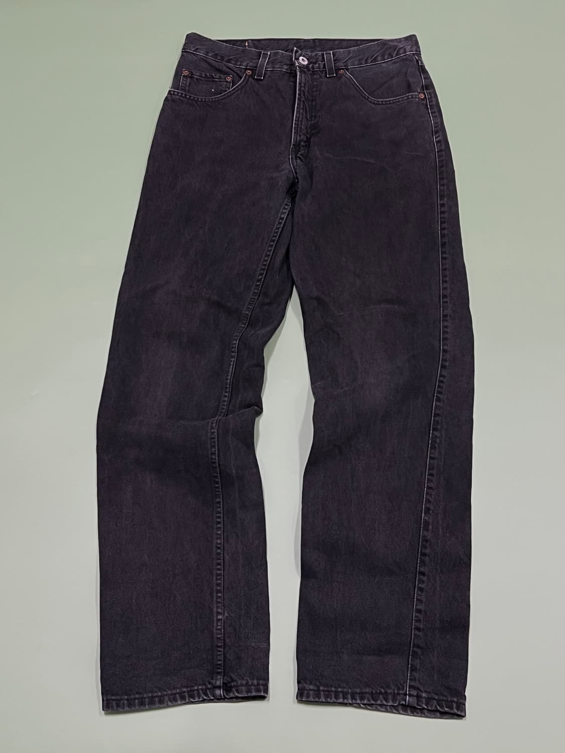 (33/34) 머스탱 올드스쿨 스트레이트핏 흑청 데님 팬츠 상품이미지2