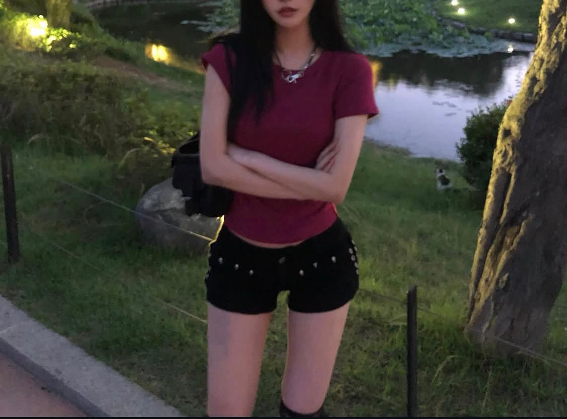 스터드 숏팬츠 상품이미지1