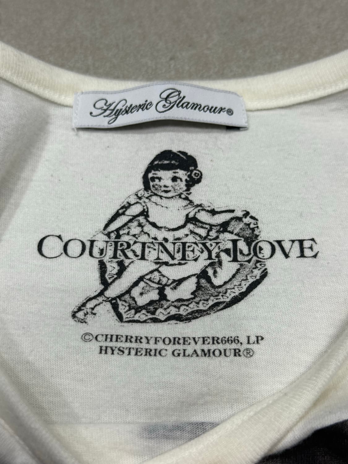 2009 히스테릭 글래머x코트니 러브 롱슬리브 티셔츠 상품이미지2