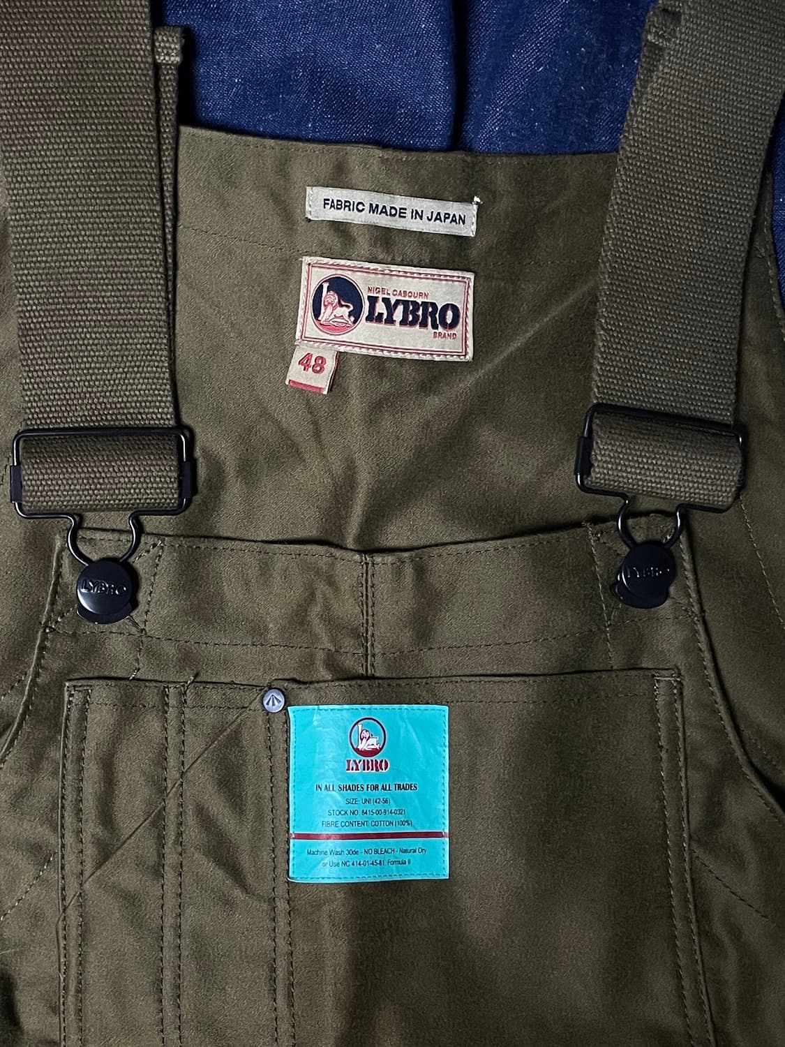 Nigel Cabourn LYBRO Naval Dungaree Split 상품이미지3