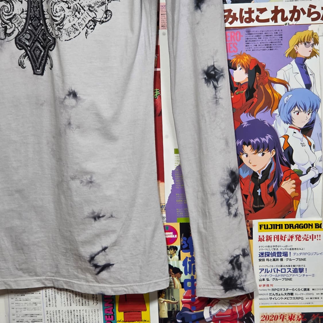 버커루 그레이 타이다이 날개 롱슬리브 딱붙티 상품이미지6