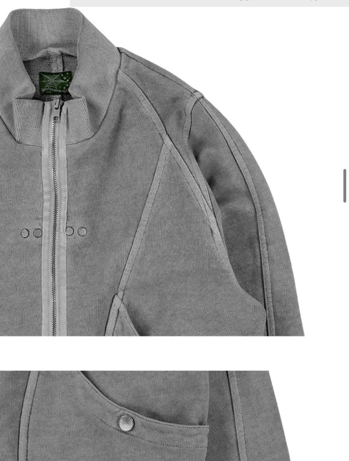 TCM vintage jersey zip-up (charcoal) 상품이미지4