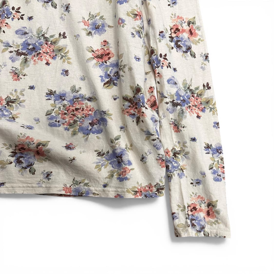 Cotton Floral Long Sleeve T Shirt 상품이미지4