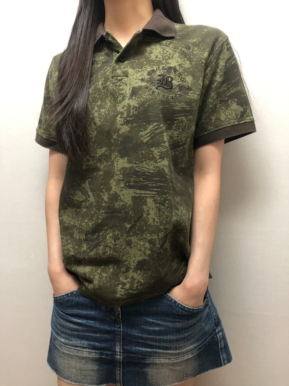 빈티지 버커루 딥 카키 티셔츠 상품이미지7