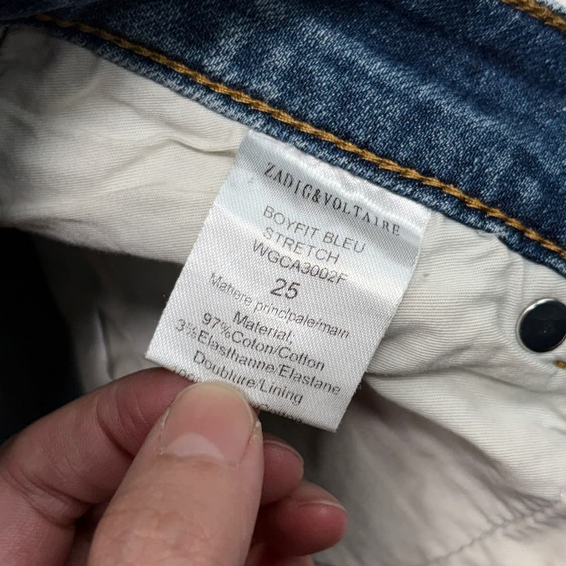 ZADIG&VOLTAIRE 데님 워싱 진 25 상품이미지6