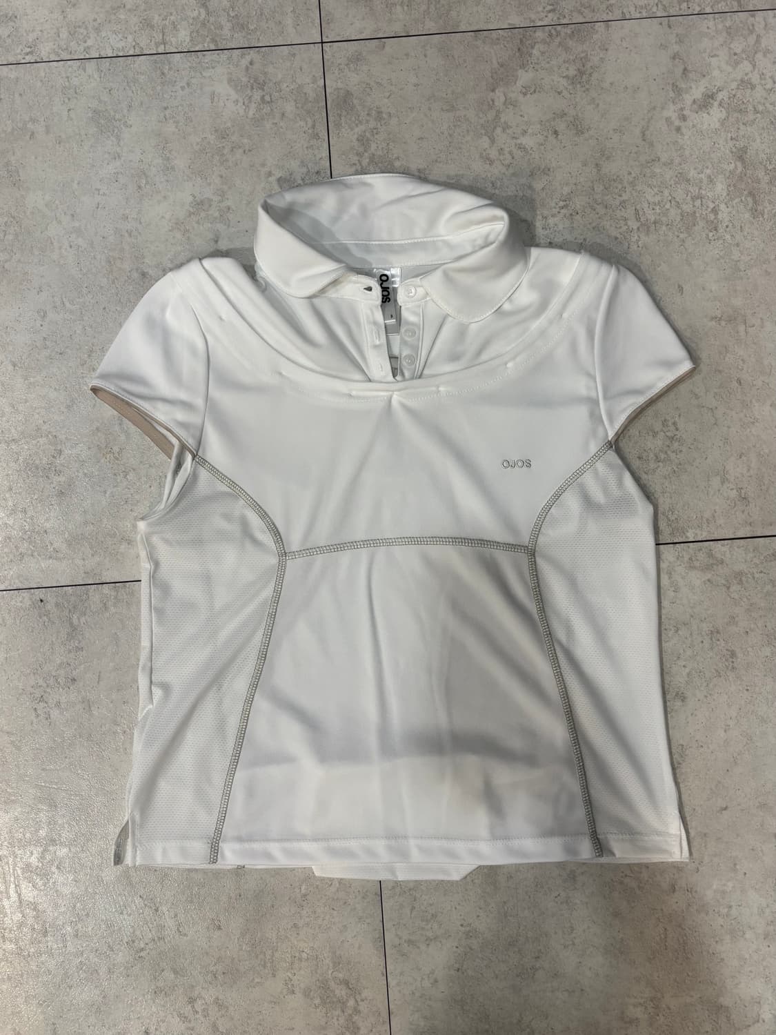 오호스) Detachable Collar T-shirt Off White 상품이미지6