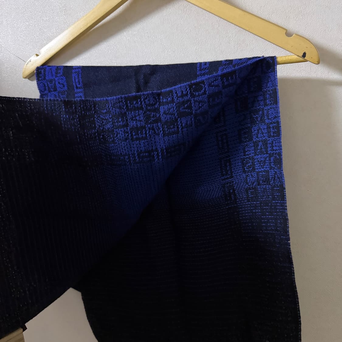 베르사체 양면 울 머플러 (블루&블랙) 상품이미지2