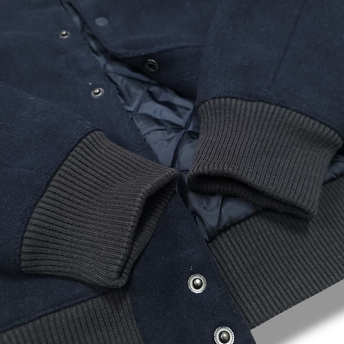 [M] 캉골 네이비 베이직 모+폴리 바시티 자켓 상품이미지8