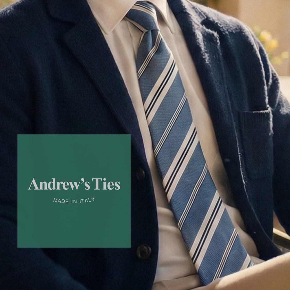 앤드류스타이 실크 스트라이프 넥타이 8.7cm A+등급 A19413
 상품이미지1