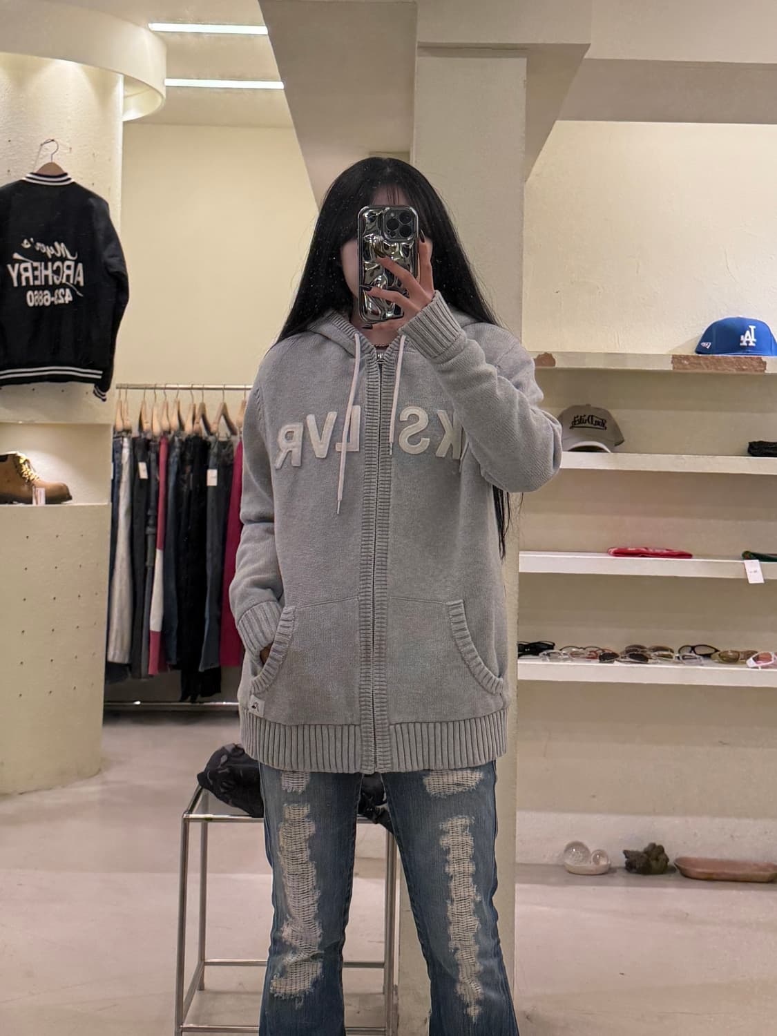 퀵실버 양털 니트 집업 U1332 상품이미지1