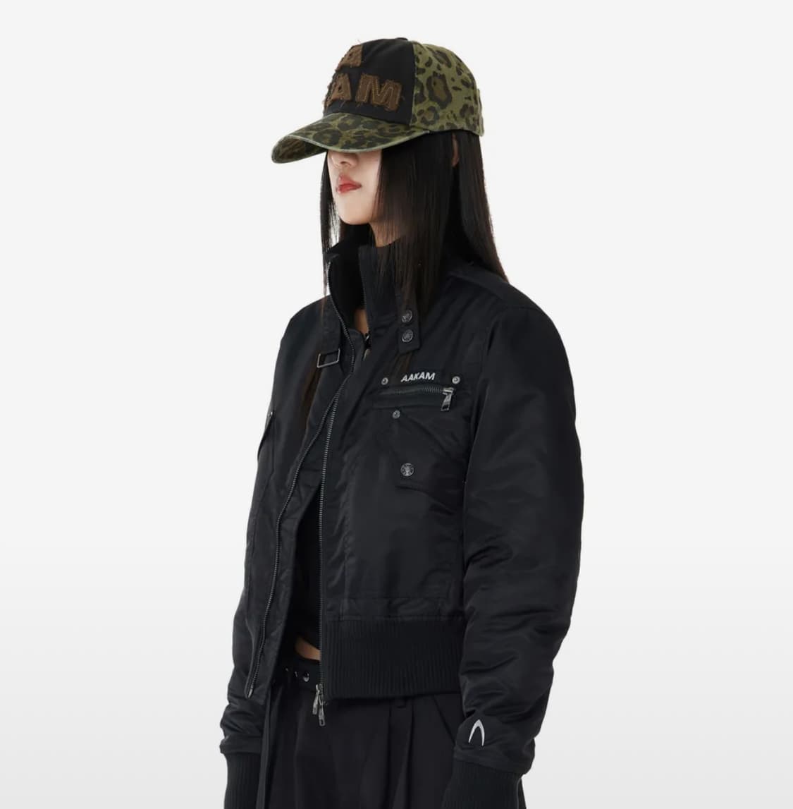 아캄 하이넥 봄버 자켓 블랙 1사이즈 상품이미지1