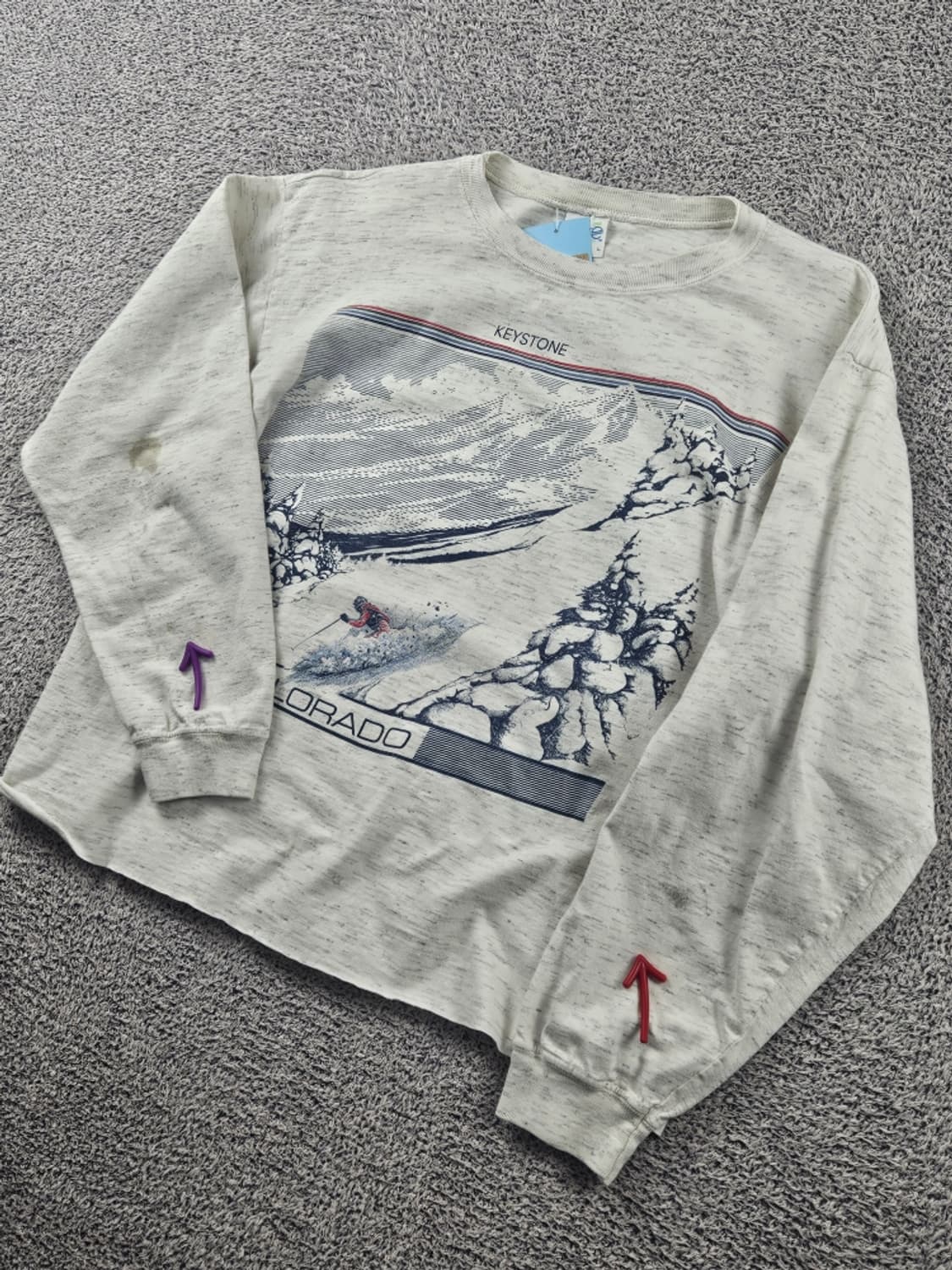 90's USA ALORE 콜로라도 커팅 롱 슬리브 (L) / 11442 상품이미지4