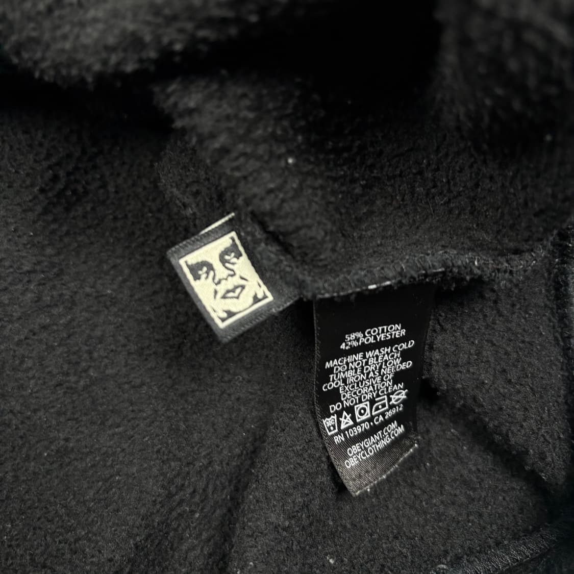 오베이 블랙컬러 후드티 상품이미지4