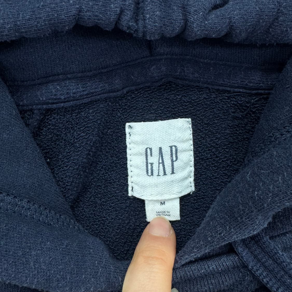 Gap 갭 아이보리 로고 사이드 포인트 네이비 후드티 상품이미지6