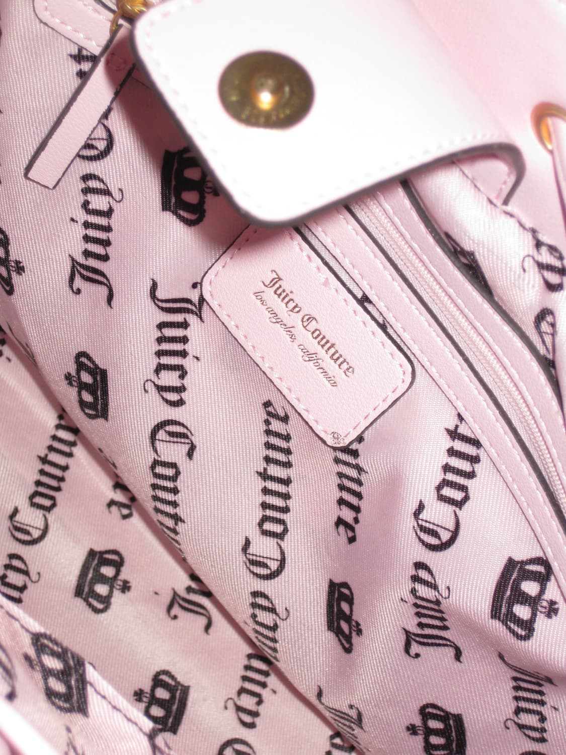 쥬시 꾸뛰르 키 참 러버스 데이드리머 토트백 핑크브라운 상품이미지3