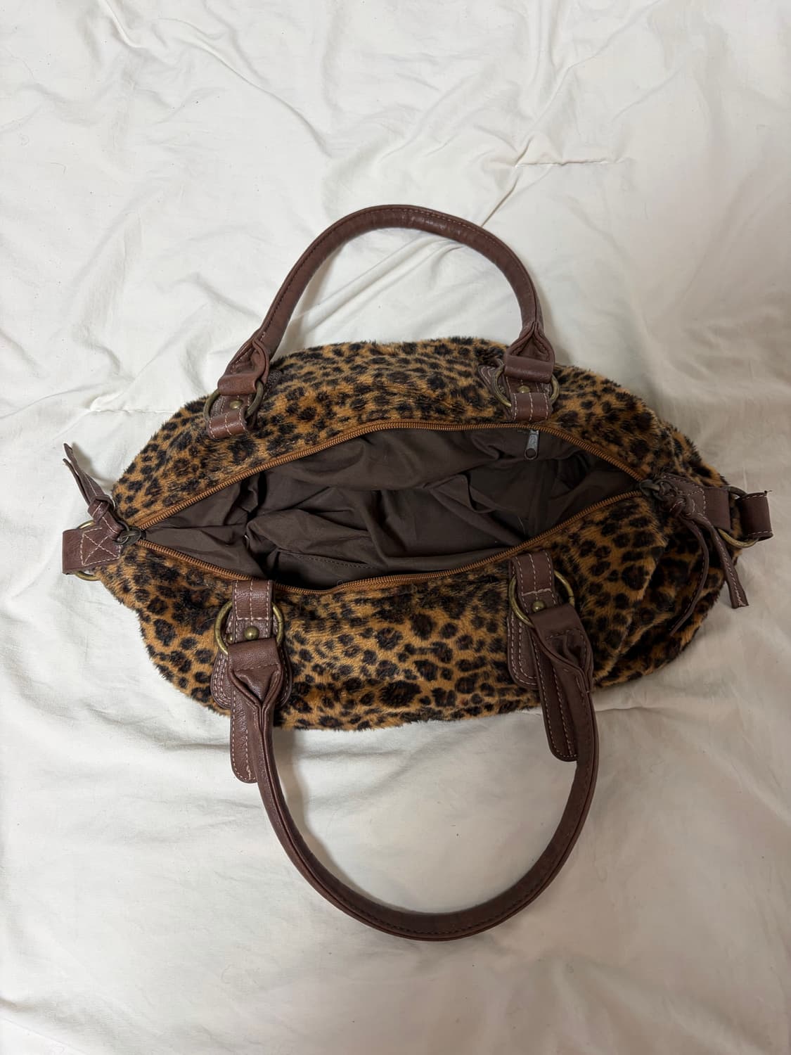 호피 퍼 핸드백 y2k 갸루 상품이미지2