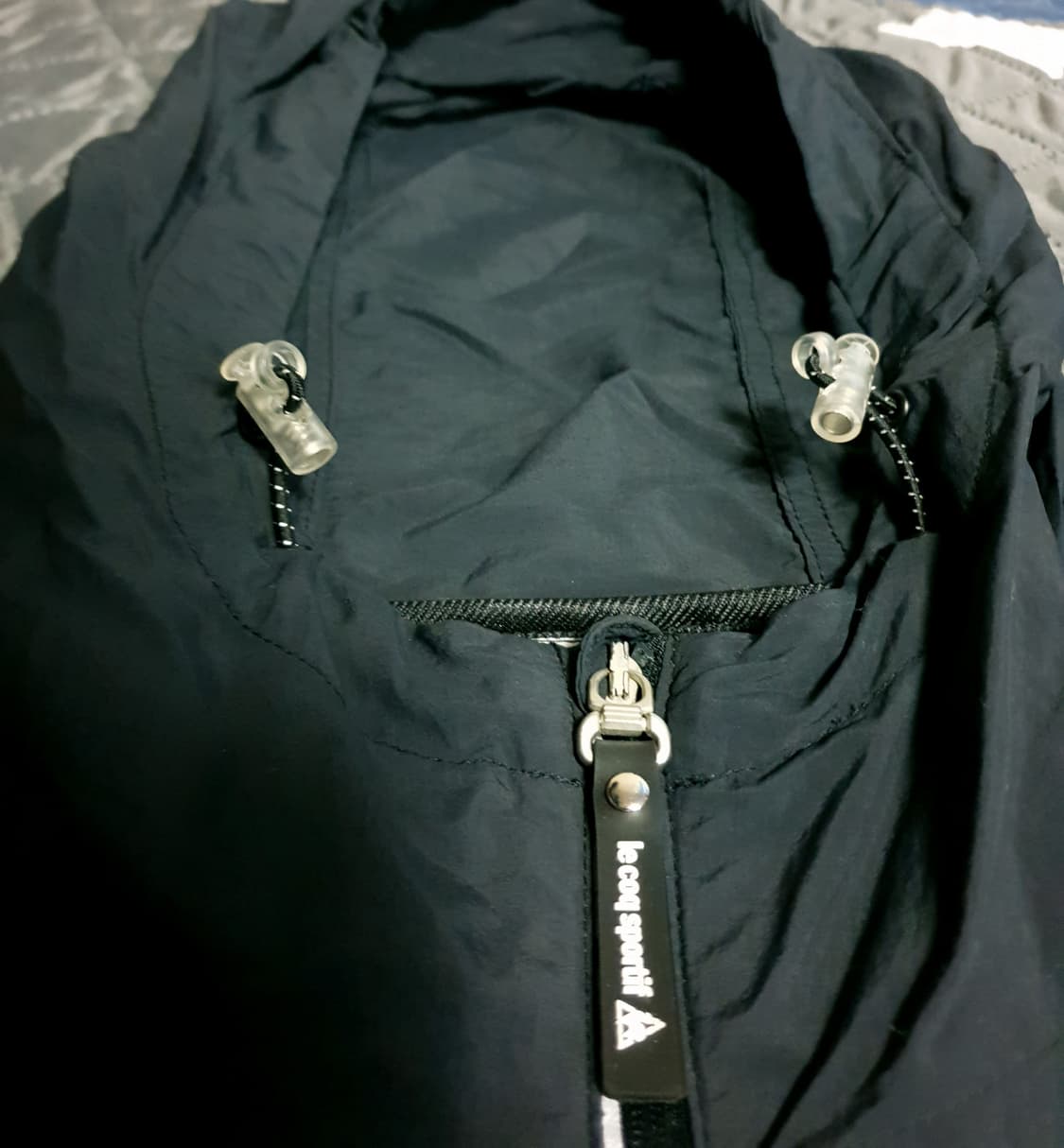 르꼬끄 스포르티브 나일론 아노락 자켓 블랙 (L) 상품이미지2