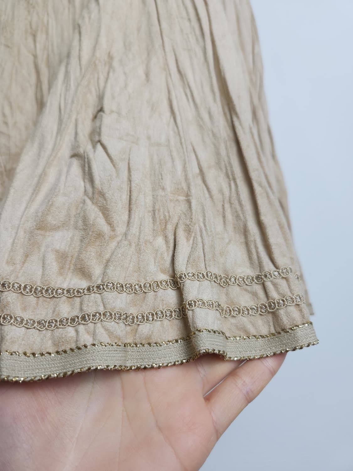 스웨이드 주름 스커트 상품이미지7