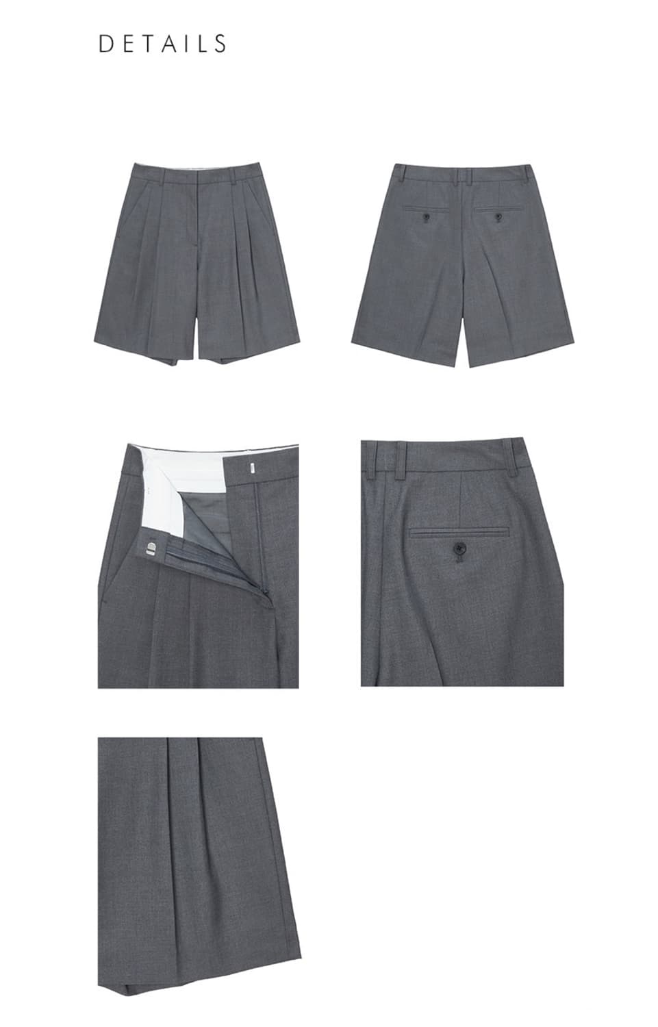 [던스트포우먼] 클래식 버뮤다 쇼츠 (CHARCOAL GREY) 상품이미지8