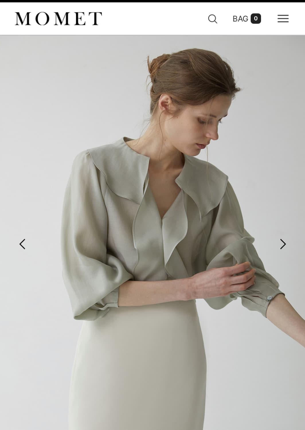 모멧 리아프 민트 블라우스  상품이미지3