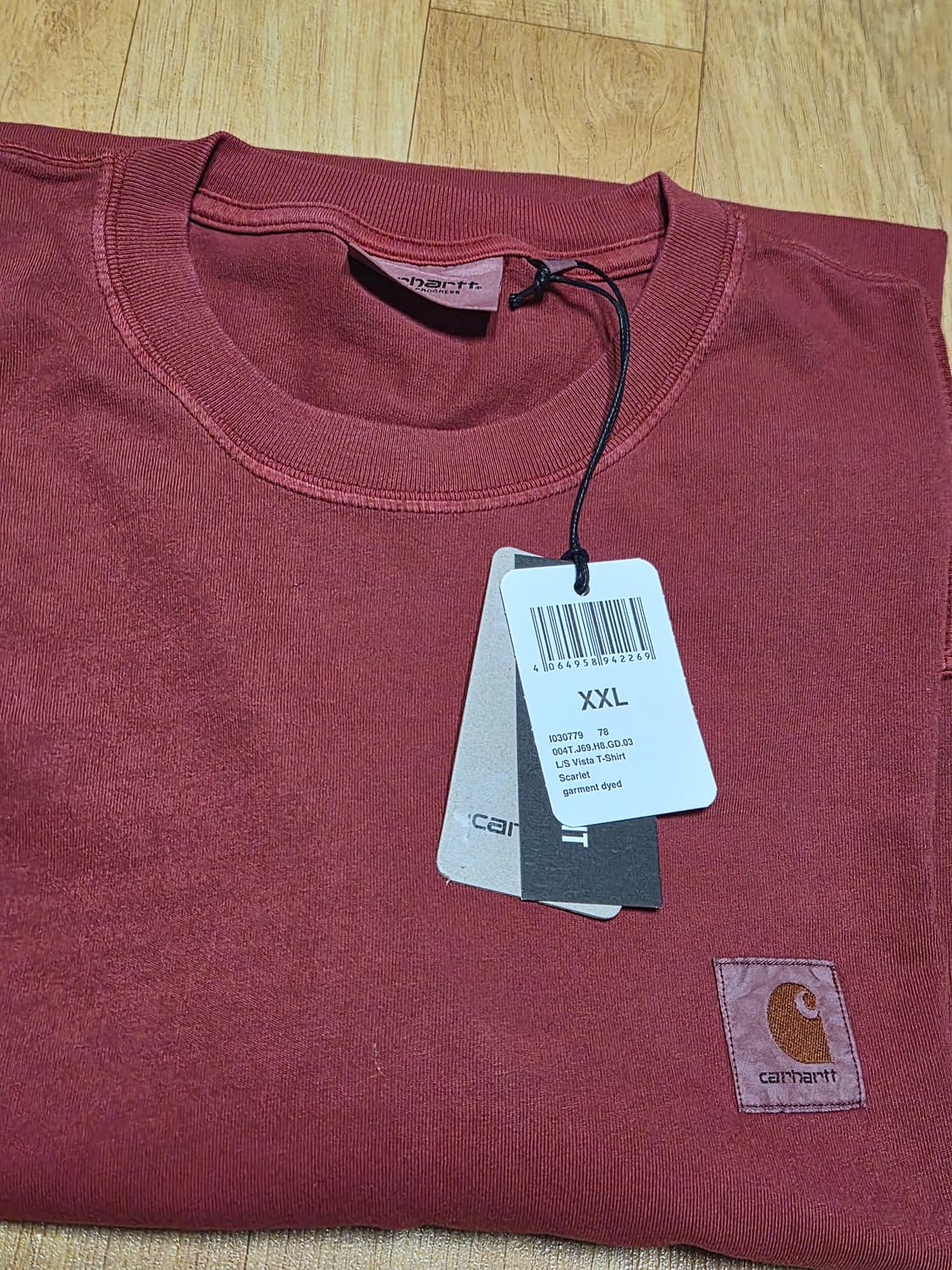 칼하트 넬스 롱슬리브 버건디 xxl 새상품 상품이미지6