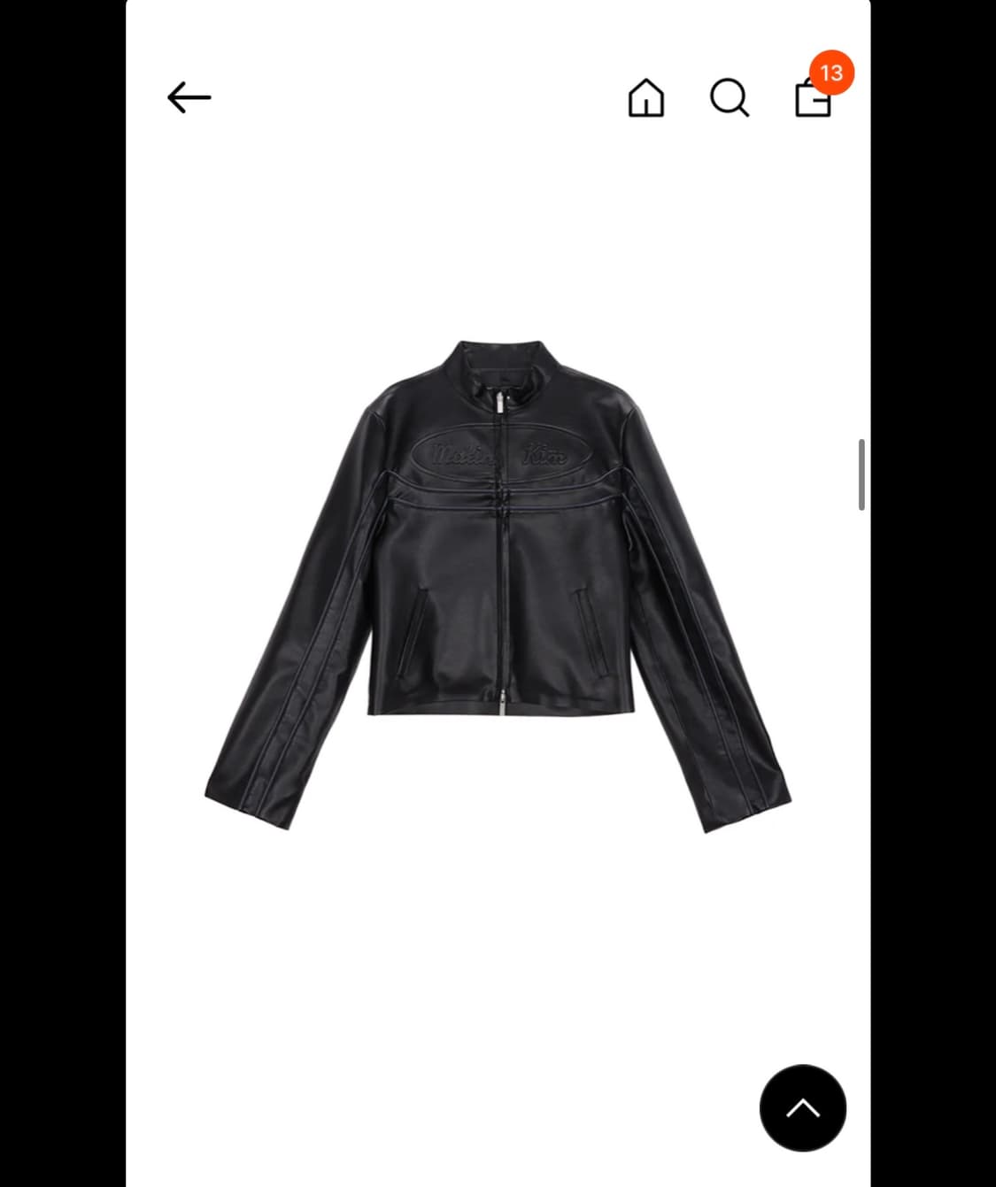 마뗑킴 OVAL LOGO RACING LEATHER JUMPER 상품이미지3