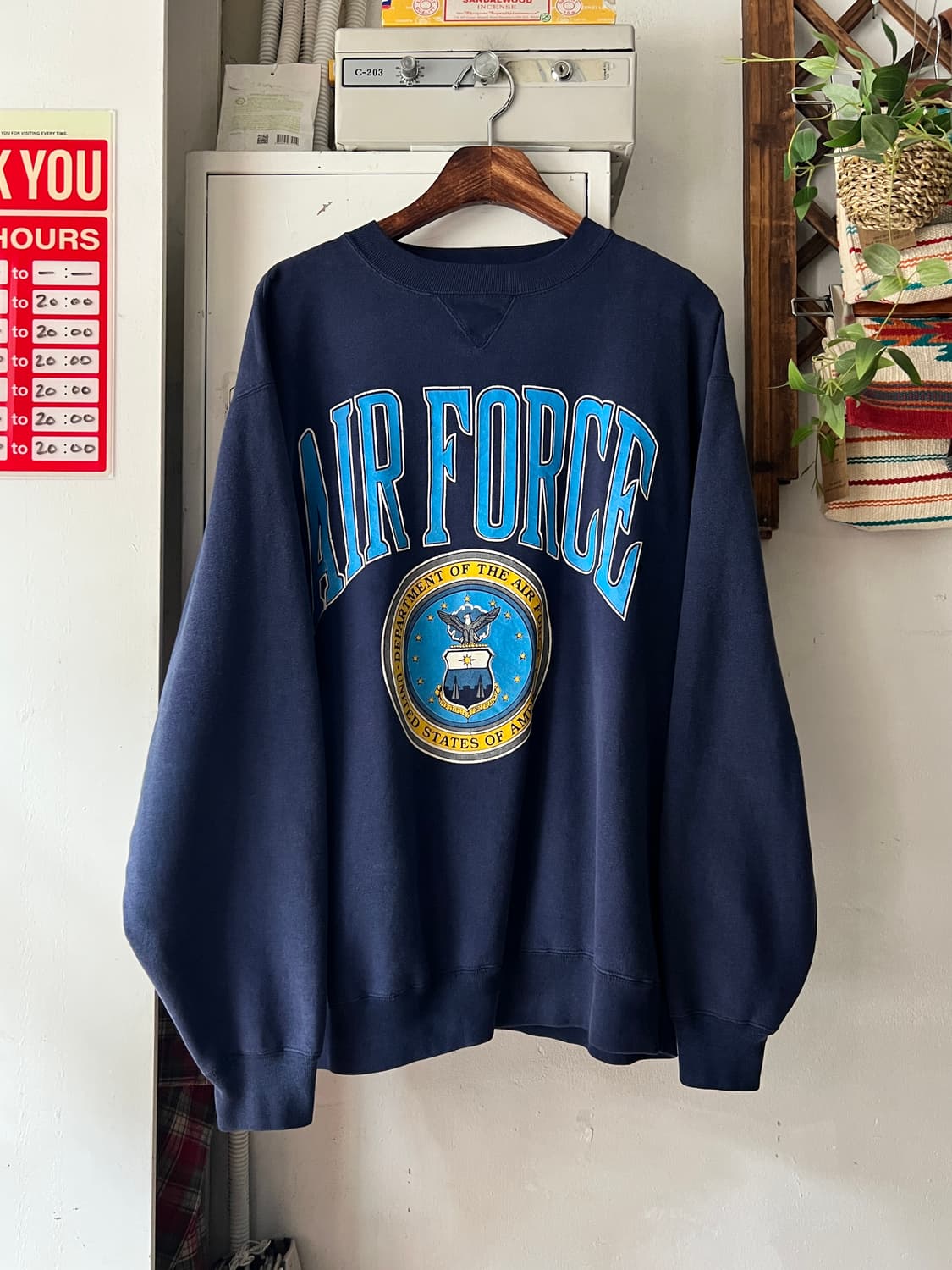 [L]90's U.S AIR FORCE 미 공군 유니폼 스웻셔츠 상품이미지1