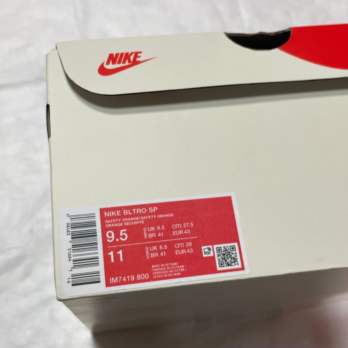 275) 나이키x스투시 에어 발토로 세이프티 오렌지 상품이미지7