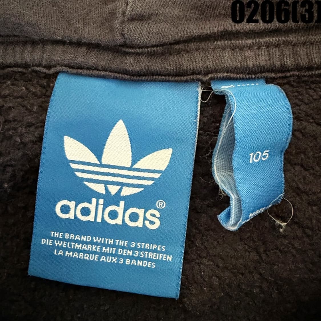 [105] 아디다스 삼선 블랙 코튼 후드집업 0206(3) 상품이미지3