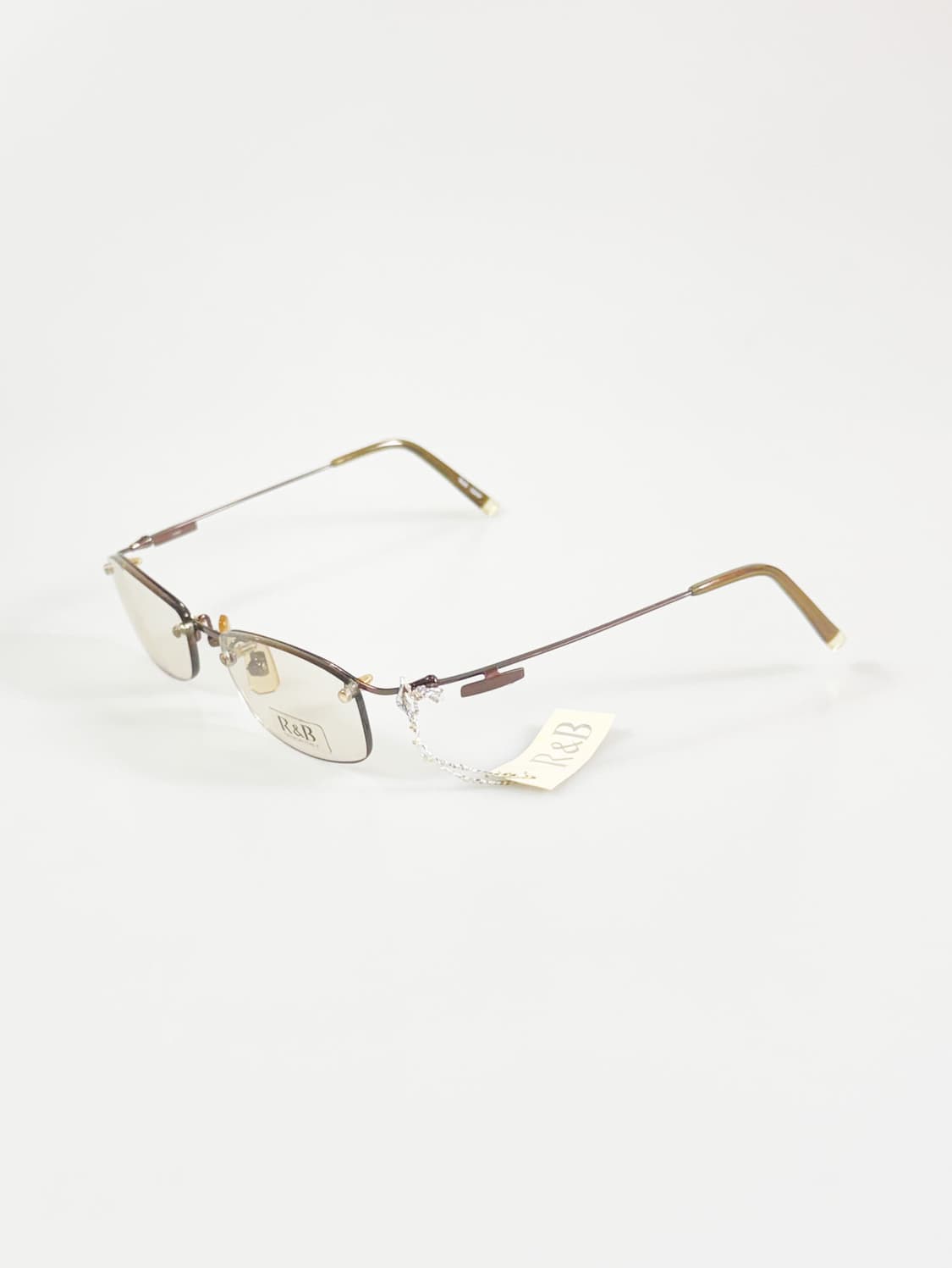R&B EYEWEAR 무테 스퀘어 메탈 프레임 빈티지 안경 상품이미지3