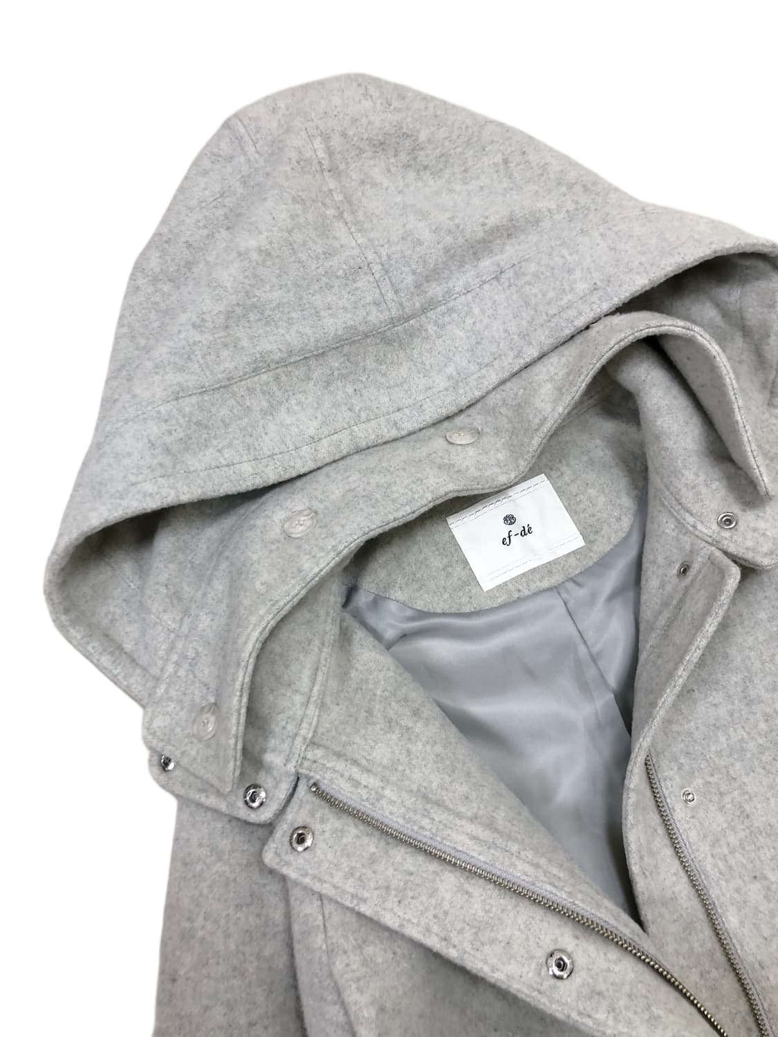 ef-de 라이트 그레이 후드 코트 상품이미지9