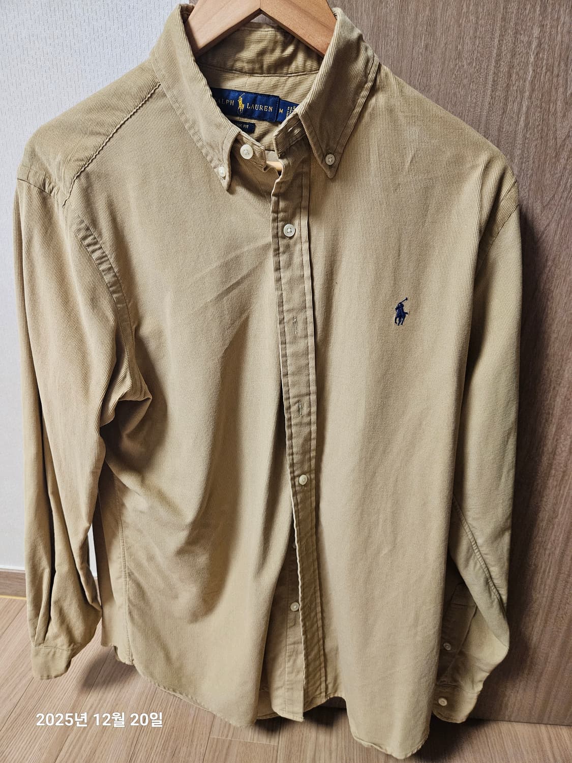 폴로 랄프로렌 코듀로이 베이지 셔츠 상품이미지1