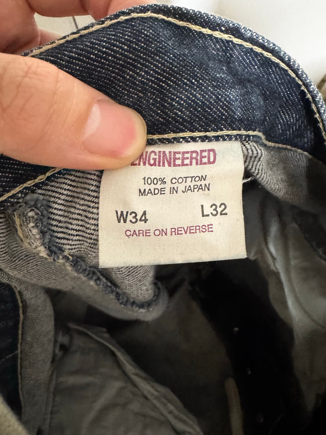 리바이스 엔지니어드 라인 34/32 데님 청바지 일본산 상품이미지3