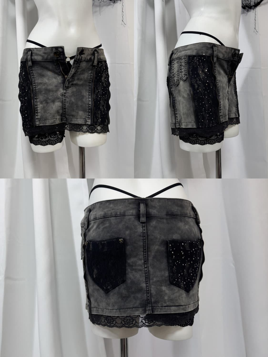 lace zipper skirt 상품이미지1