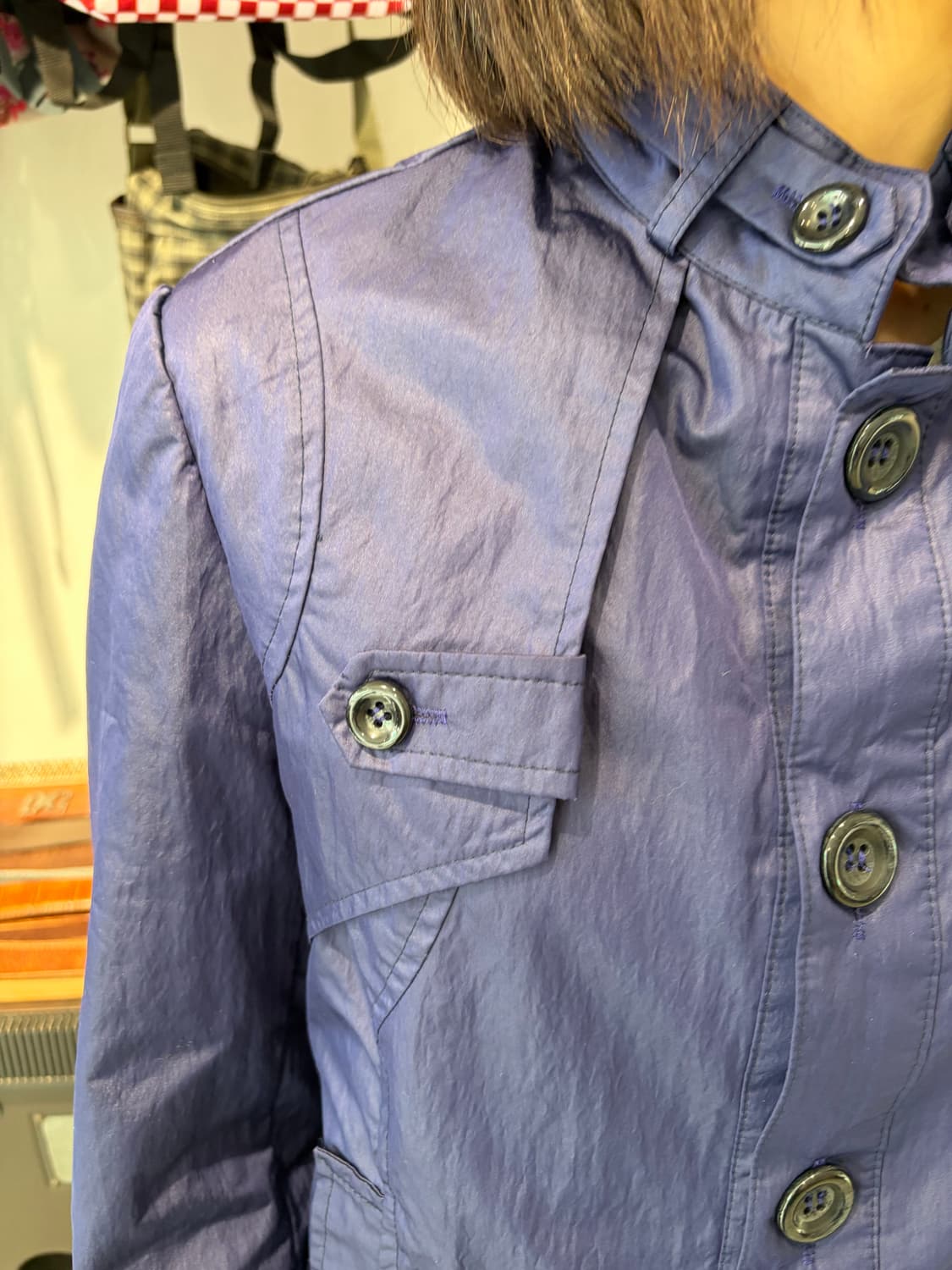 WODUL 버튼 디테일 네이비 자켓 M 상품이미지4