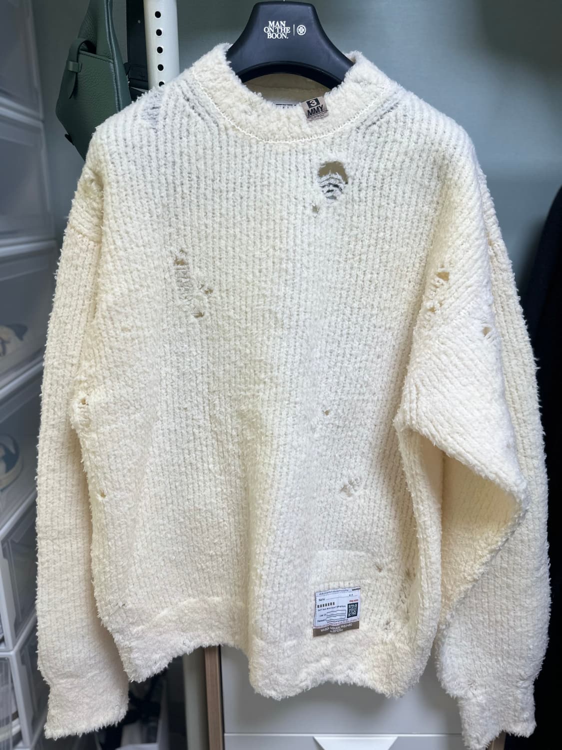 미하라야스히로 펀칭데미지니트 46사이즈 1회착 상품이미지1