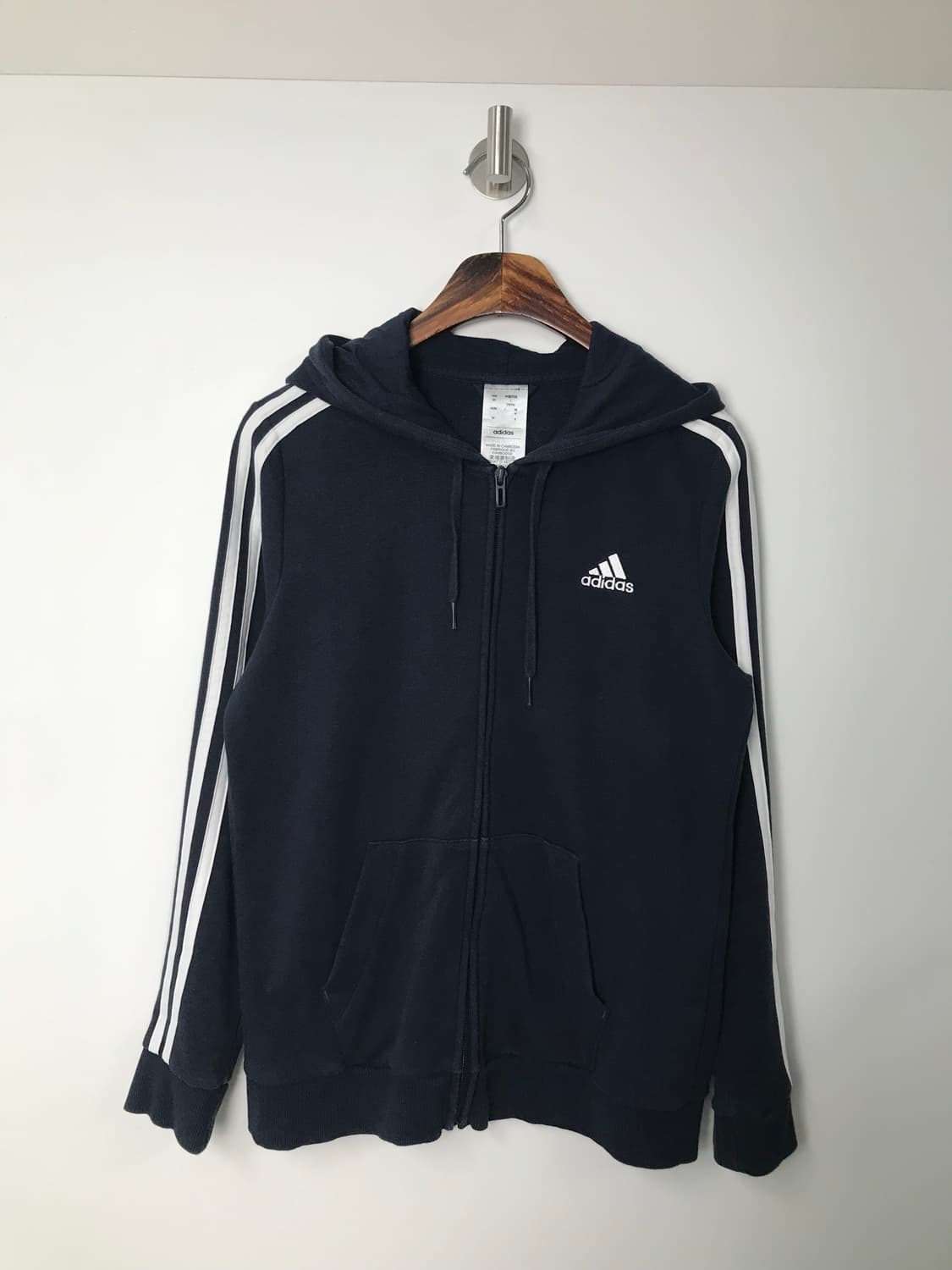 아디다스 네이비 사이드라인 후드집업 상품이미지2