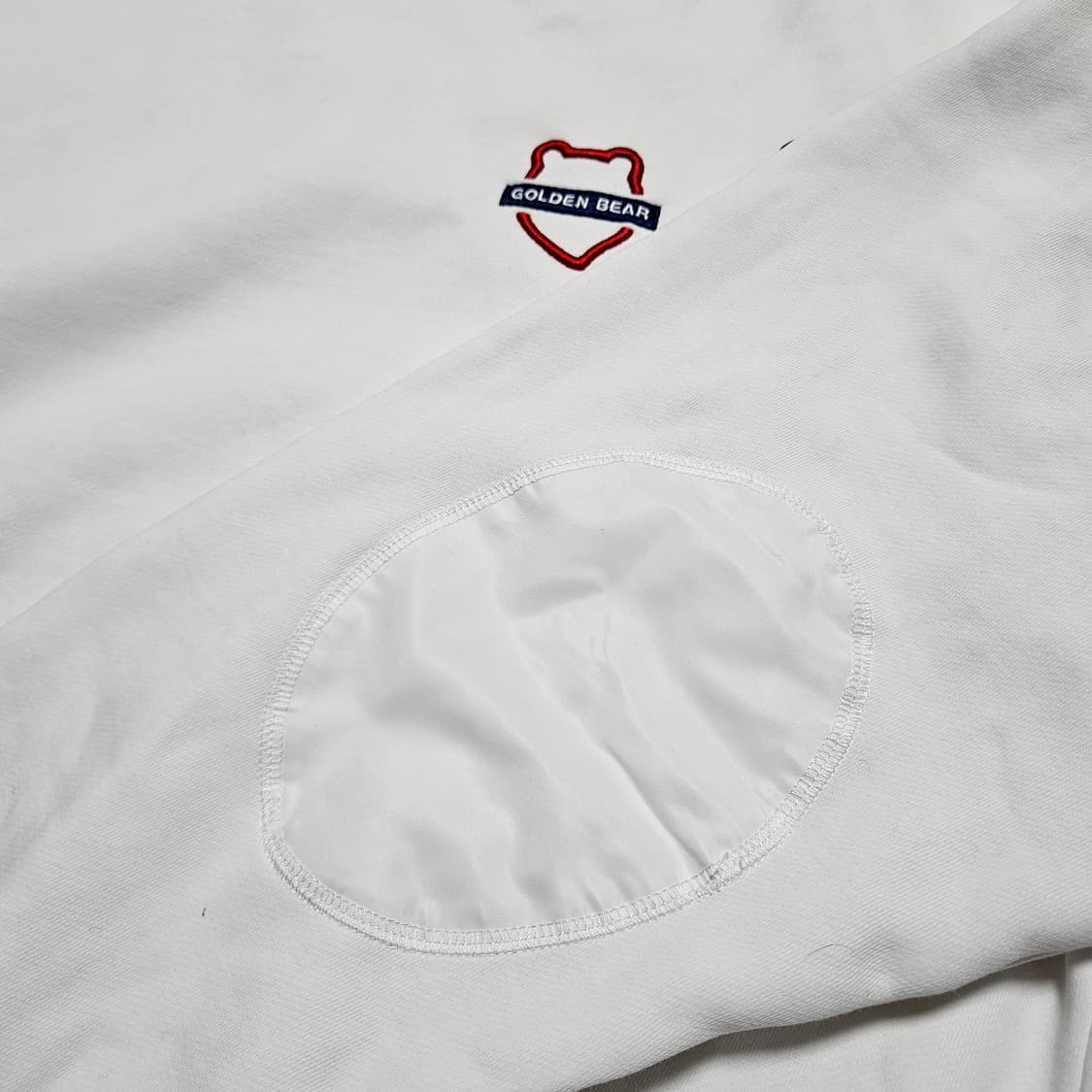 L ) 골든베어 화이트 오버핏 엘보패치 맨투맨 상품이미지4