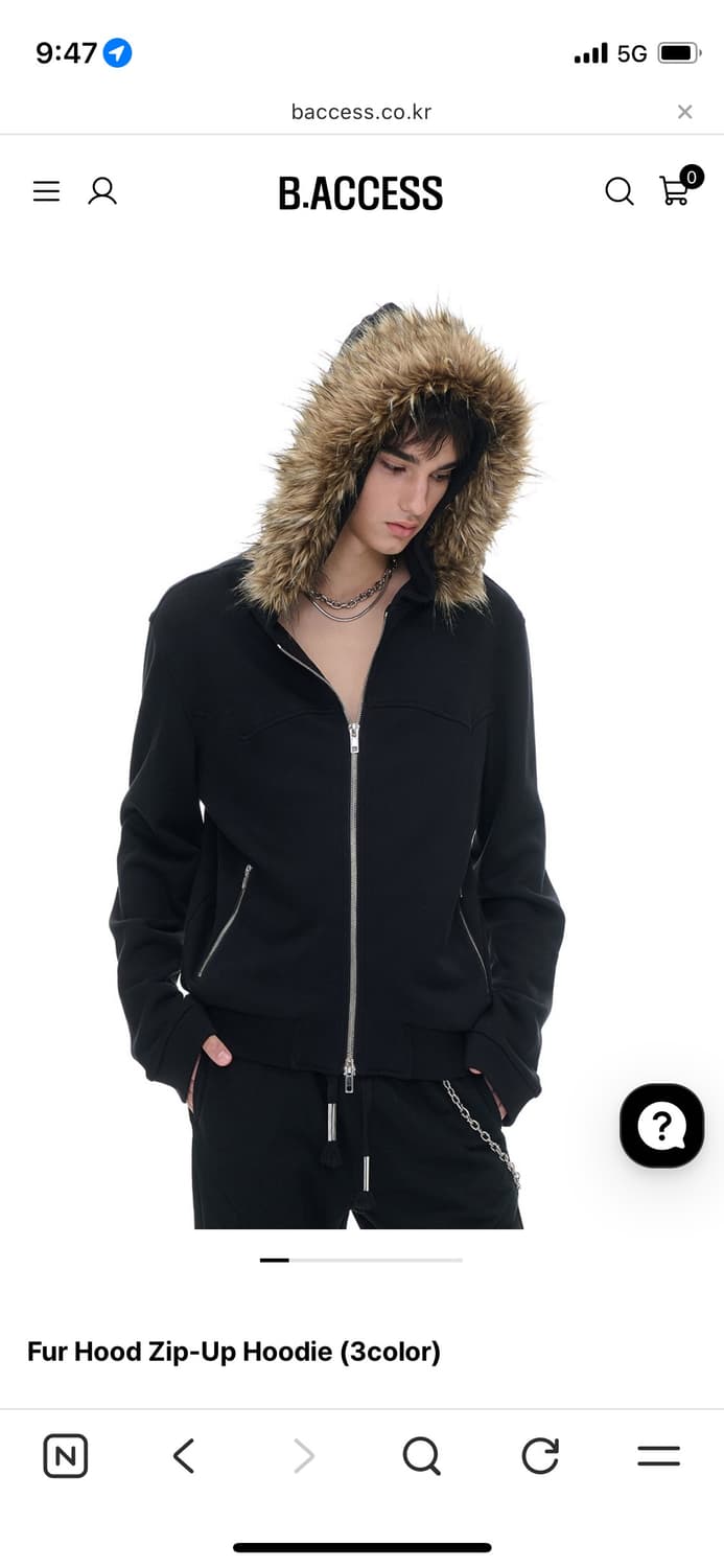 비엑세스 퍼 후드 S구매희망 상품이미지1