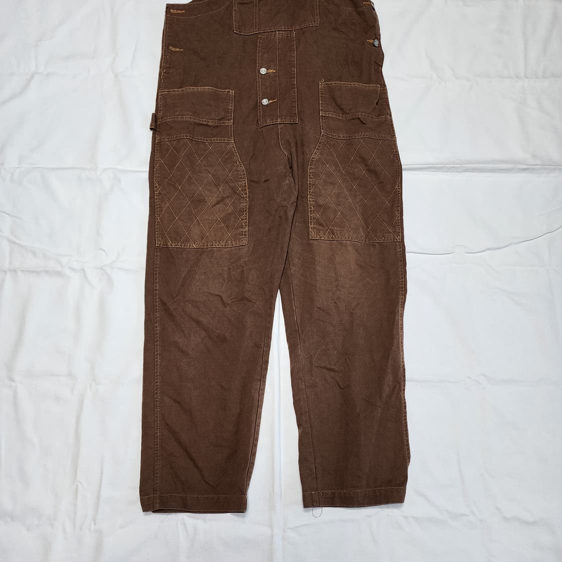 FUZAO 럼버 오버롤 스티치 워크웨어 멜빵팬츠 상품이미지5