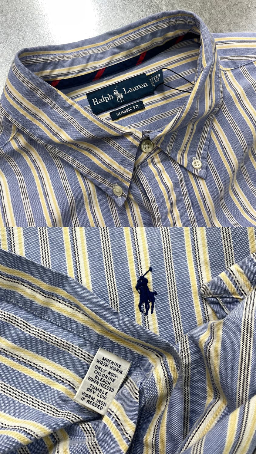 (2XL) POLO 폴로 랄프로렌 스트라이프 셔츠 클래식핏 빅셔츠 상품이미지10