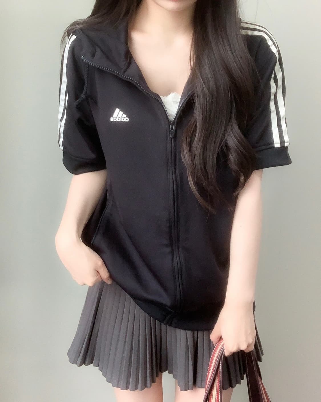 아디다스 반팔 후드집업 상품이미지1
